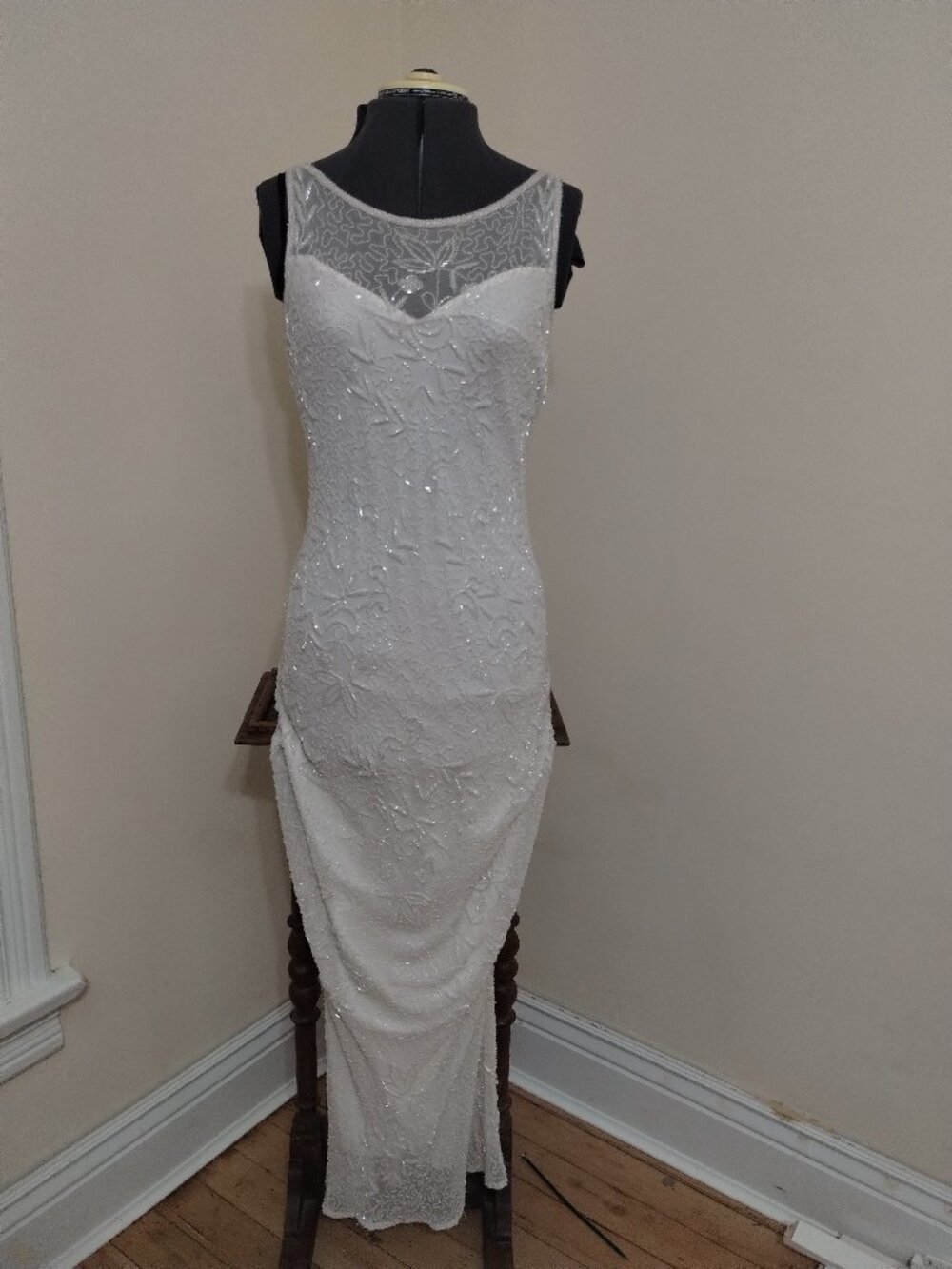 Off White Beaded Formal Dress/Wedding Dress